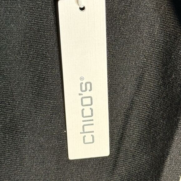 NEW Chicos Black Open Cardigan Sweater Embroidered Sleeves Sz XL Cashmere Blend - Picture 5 of 7